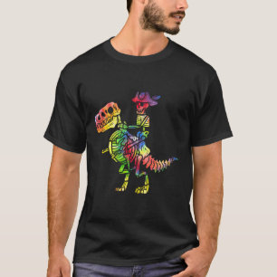 T-shirt Skeleton Pirate T Rex Dinosaur Tie Dye Halloween C