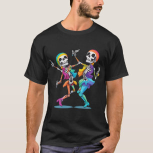T-shirt Skeleton Pirates Danser Rainbow