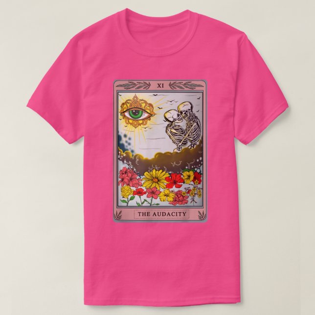 T-shirt Skeleton Rétro Riding Nuage L'Audacity Tarot Car (Design devant)