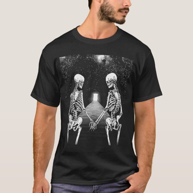 T-shirt Skeleton Rib Casse couples fille triste alt (Devant)