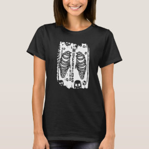 T-shirt Skeleton Ribcage Dia De Los Muertos Halloween