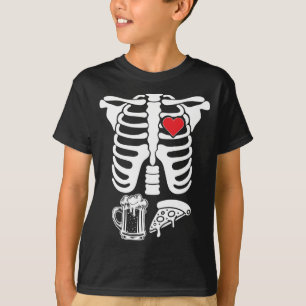 T-shirt Skeleton Ribcage X-Ray Maternity Pizza Halloween P