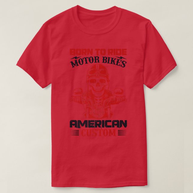 T-shirt Skeleton Rider Motorcycle Rider  (Design devant)