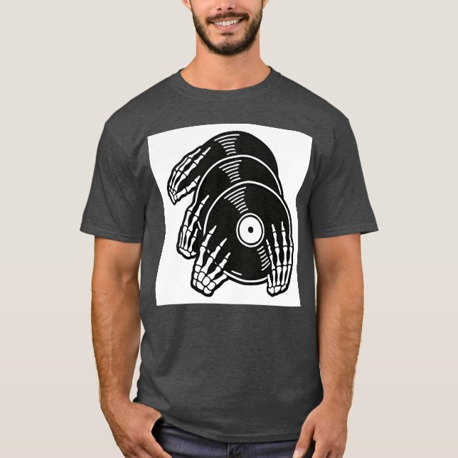 T-shirt Skeleton Rock friend (Devant)