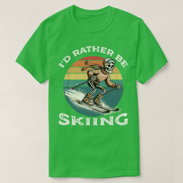 T-shirt Skeleton Ski 1 (Design devant)