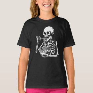 T-shirt Skeleton Slurping Noodles