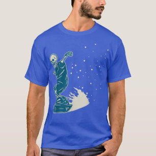 T-shirt Skeleton Snow Boarding Glisse Sport Snowboarding 