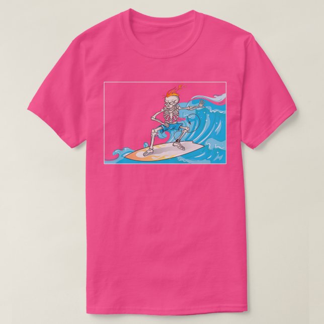 T-shirt Skeleton Surf Surf (Design devant)