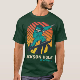 T-shirt Skeleton vintage Retro Jackson Hole W