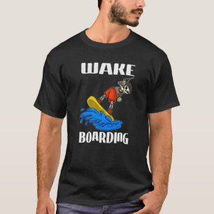 T-shirt Skeleton Wakeboarder Sur Wakeboard 1