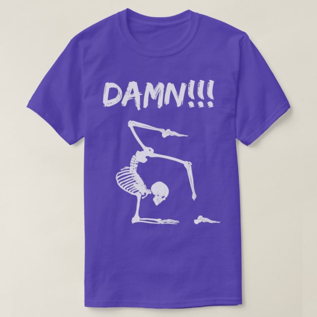 T-shirt Skeleton Yoga drôle halloween cadeau pied (Design devant)