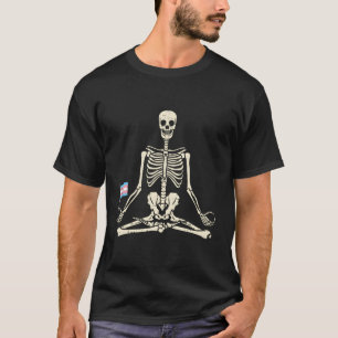 T-shirt Skeleton Yoga Transgenre Drapeau Yogi Trans Pride
