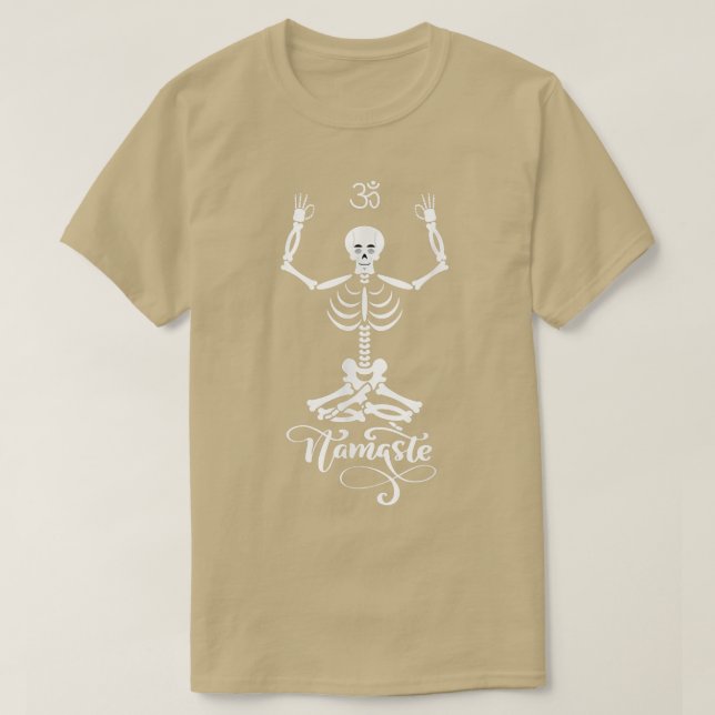 T-shirt Skeleton Yogi Pratiquer Lotus Yoga Pose  (Design devant)