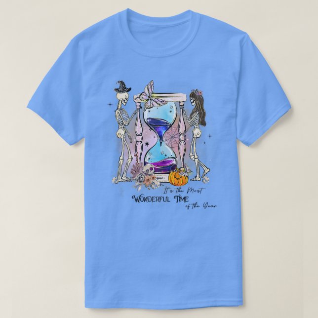 T-shirt Skeletons amusants Halloween Tee Hourglass JackOLa (Design devant)