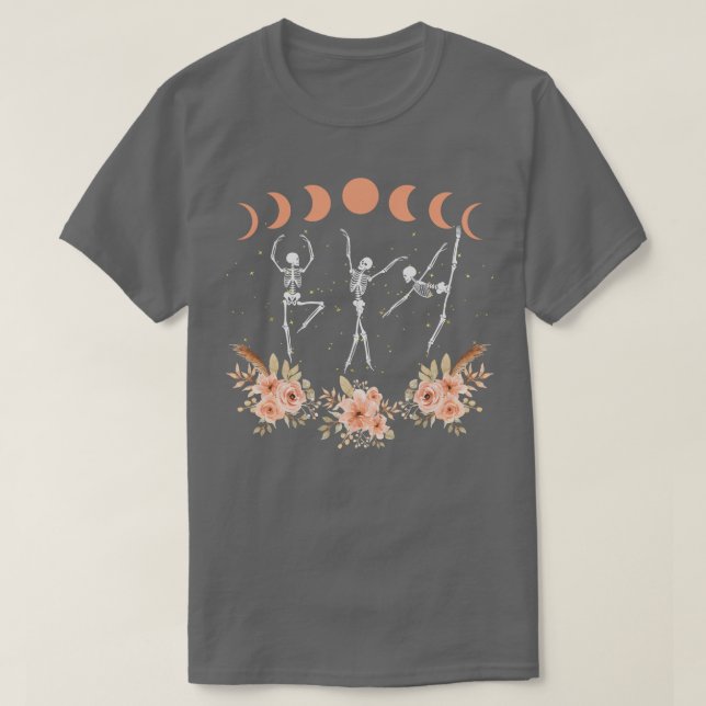 T-shirt Skeletons de danse Automne Boho esthétique (Design devant)