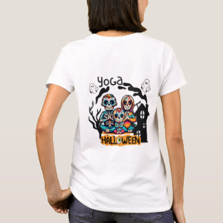 T-shirt Skeletons de Yoga d'Halloween