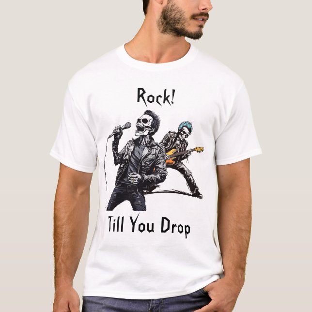 T-shirt Skeletons Rock 'n' Roll (Devant)