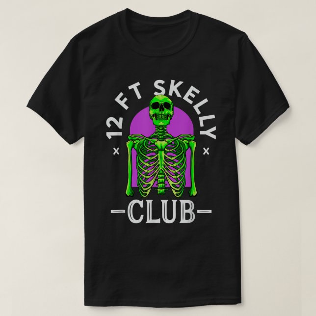 T-shirt Skelly Club de 12pi - Halloween Skeleton de 12 pie (Design devant)