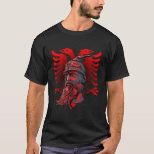 T-shirt Skenderbeg Albanie Et Kosovo Drapeau Pour Fière Al