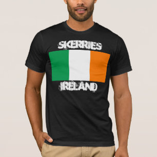 T-shirt Skerries, Irlande avec drapeau irlandais
