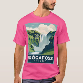 T-shirt Skgafoss Cascade Islande Randonnée Camping Skgar E