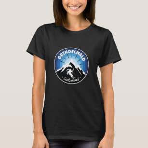 T-shirt Ski À Grindelwald Suisse Bleu