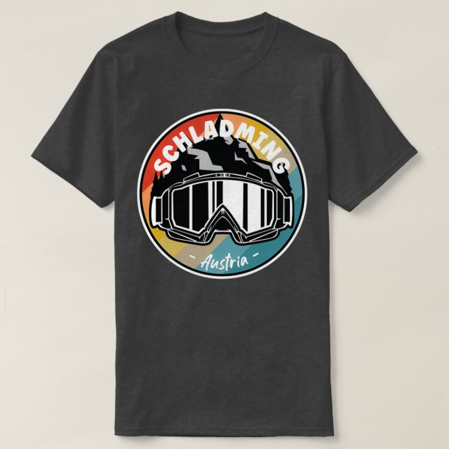 T-shirt Ski À Schladming Autriche 1 (Design devant)