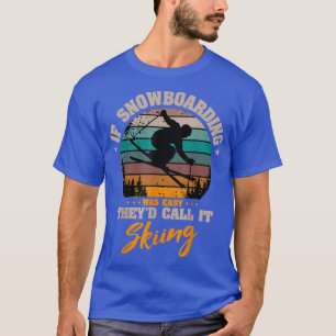 T-shirt Ski Alpin Retro Pente Vintage Descente Si Snowboa