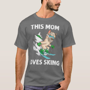 T-shirt Ski Amusant Art Pour Maman Mama Ski Ski Freestyle 
