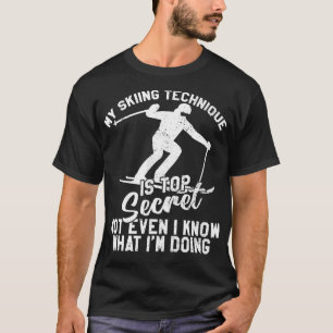 T-shirt Ski amusant pour hommes femmes Skier Plaisanterie 
