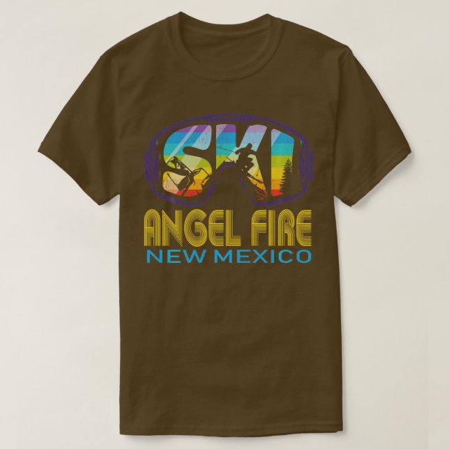 T-shirt Ski Angel Fire Nouveau-Mexique Vacances de ski Lon (Design devant)