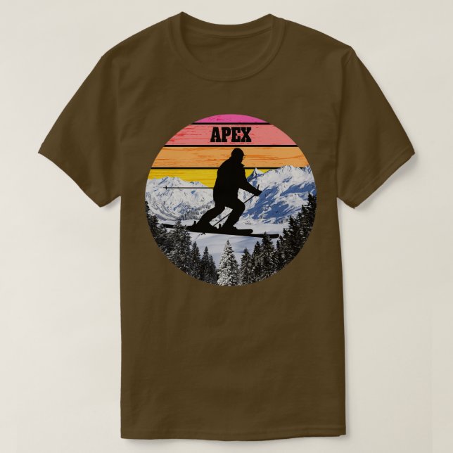 T-shirt Ski Apex de neige Champs de ski Canada (Design devant)
