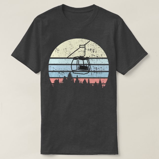 T-shirt Ski Ascenseur Retro 1 (Design devant)