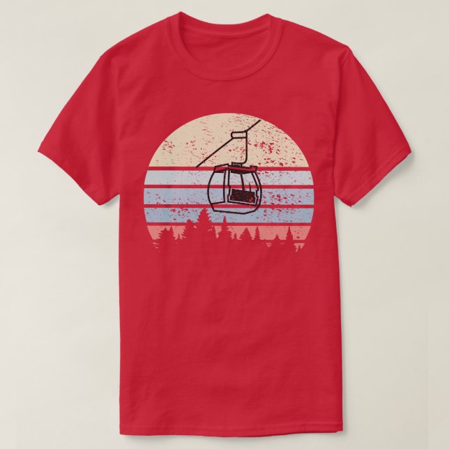 T-shirt Ski Ascenseur Retro 2 (Design devant)