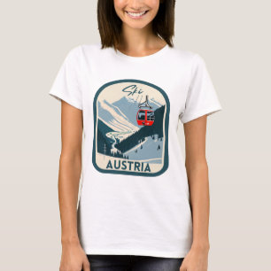 T-shirt Ski Autriche Retro Style Vintage Ski autrichien