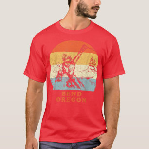 T-shirt Ski Bend, Oregon Vintage Rétro Vintage Ski sur nei
