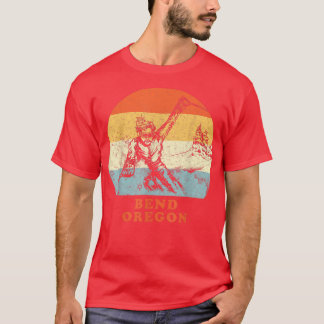 T-shirt Ski Bend, Oregon Vintage Rétro Vintage Ski sur nei