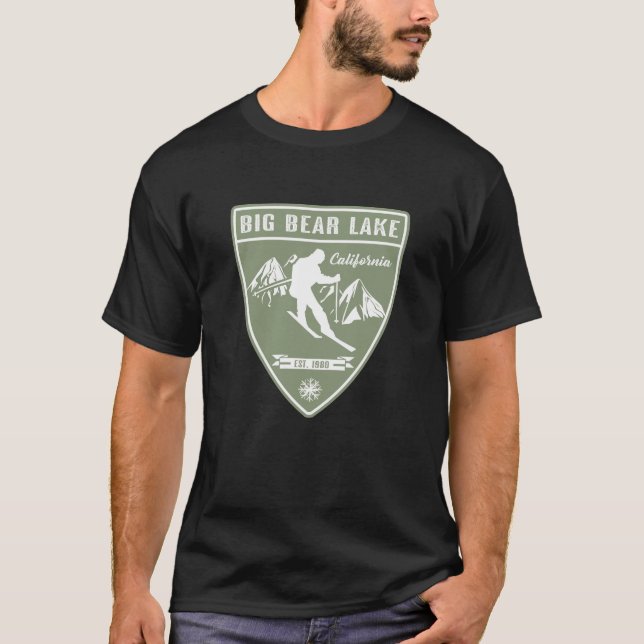 T-shirt Ski Big Bear Lake California (Devant)