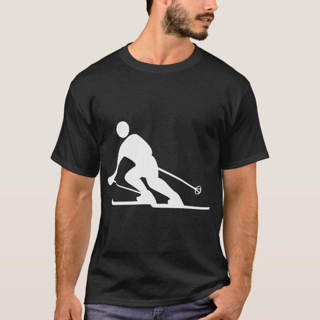 T-shirt Ski - Blanc (Devant)