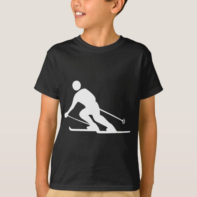 T-shirt Ski - Blanc (Devant)