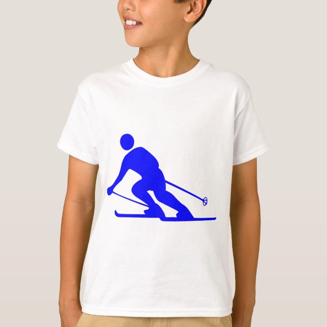 T-shirt Ski - Bleu (Devant)