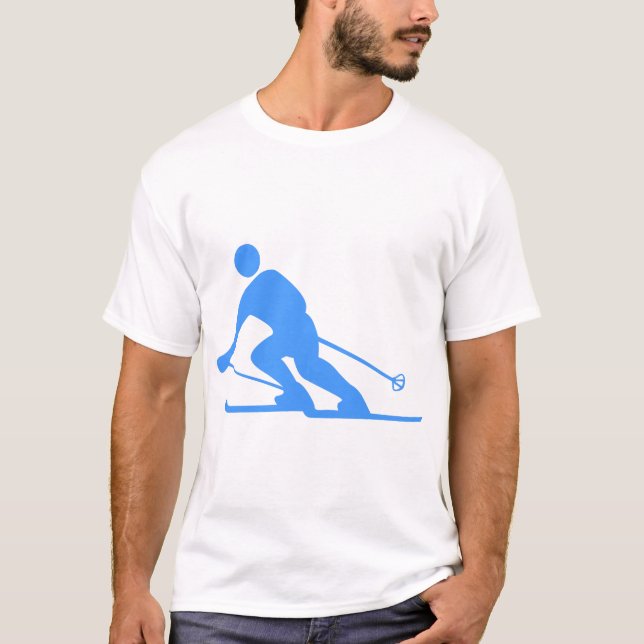 T-shirt Ski - Bleu bébé (Devant)