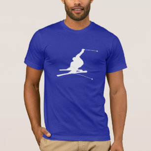 T-shirt Ski bleu de neige