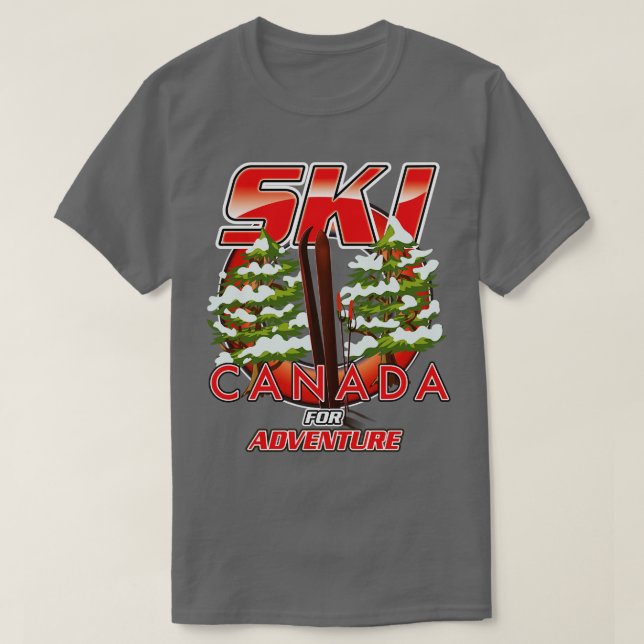 T-shirt Ski Canada pour l'aventure (Design devant)