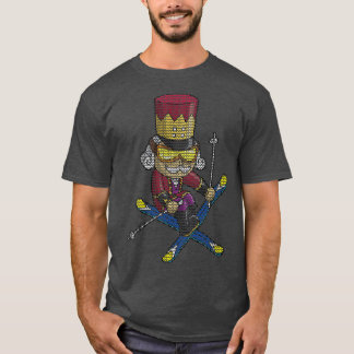 T-shirt Ski Casse-Noisette Ski Knit Motif Skier
