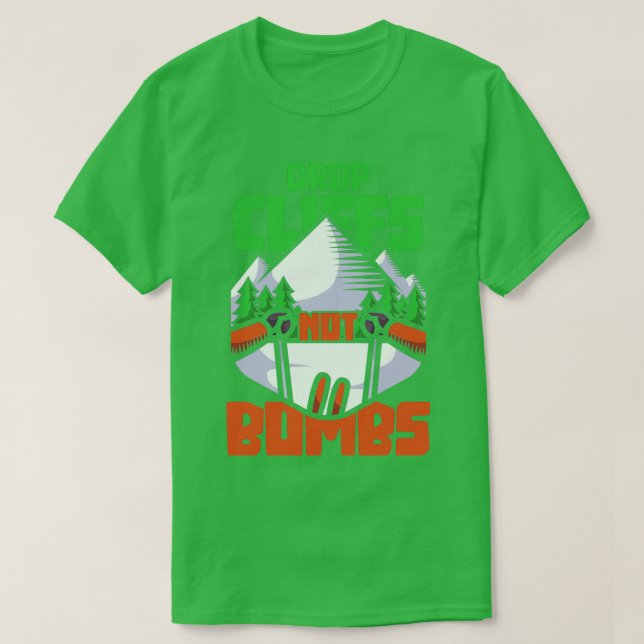 T-shirt Ski chute de falaises pas bombes 1 (Design devant)