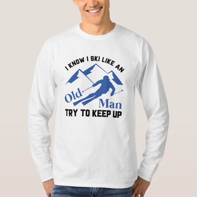 T-shirt Ski Comme Un Vieux Homme (Devant)