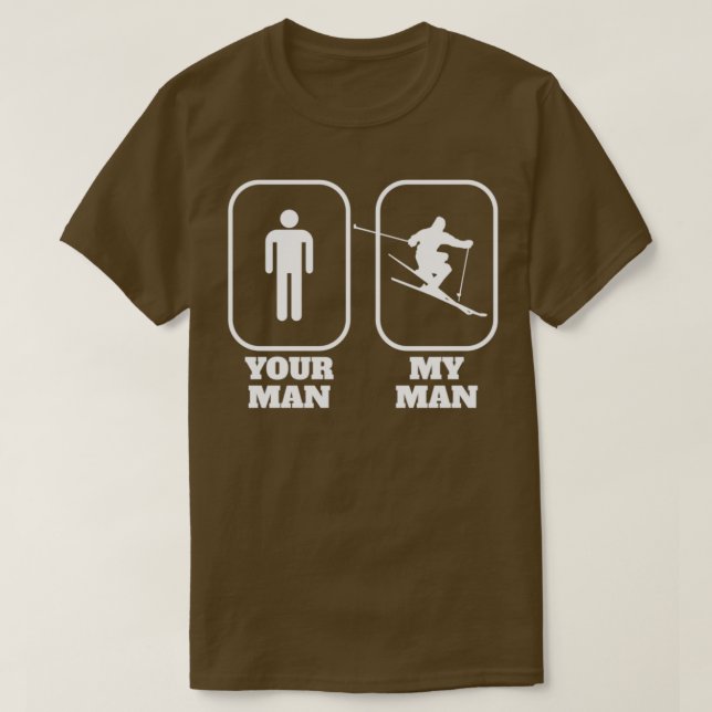T-shirt Ski conducteur couple relation amour cadeau (Design devant)