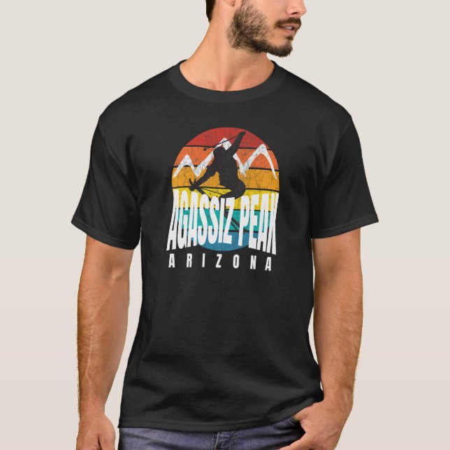 T-shirt Ski cool Agassiz Peak Rad Ski Jumper Retro Sunset (Devant)