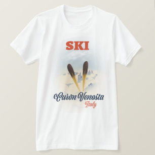 T-shirt Ski Curon Venosta Italie poster de ski